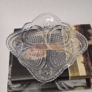 Antique EAPG U.S. Glass Company Massachusetts Pattern Schrafft's Chocolates Dish